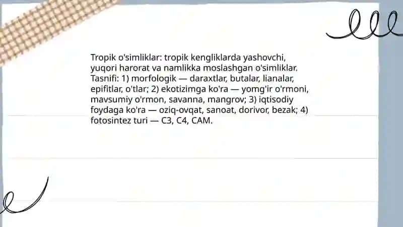 Tropik o'simliklar 3