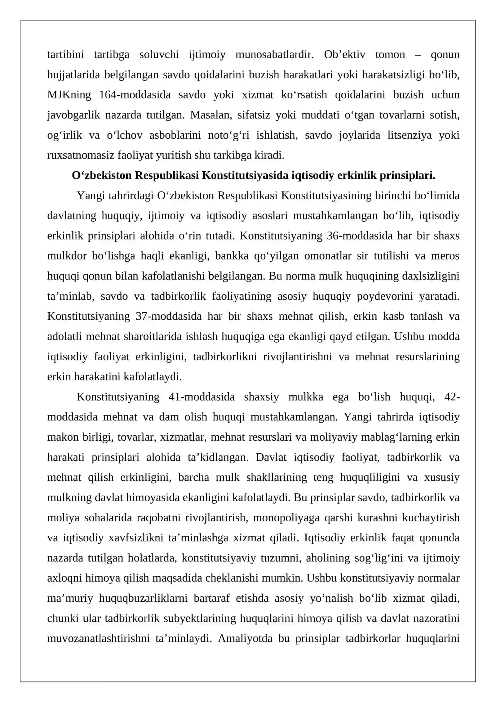 Savdo, tadbirkorlik va moliya sohalaridagi ma’muriy huquqbuzarliklar tarkibi 3