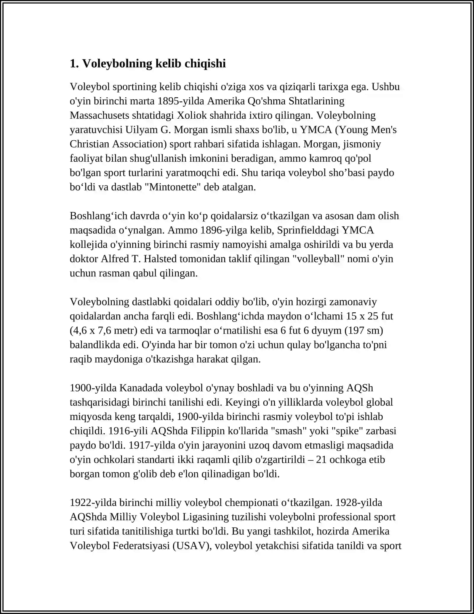 VOLLEYBALL TARIXI VA QOIDALARI 3