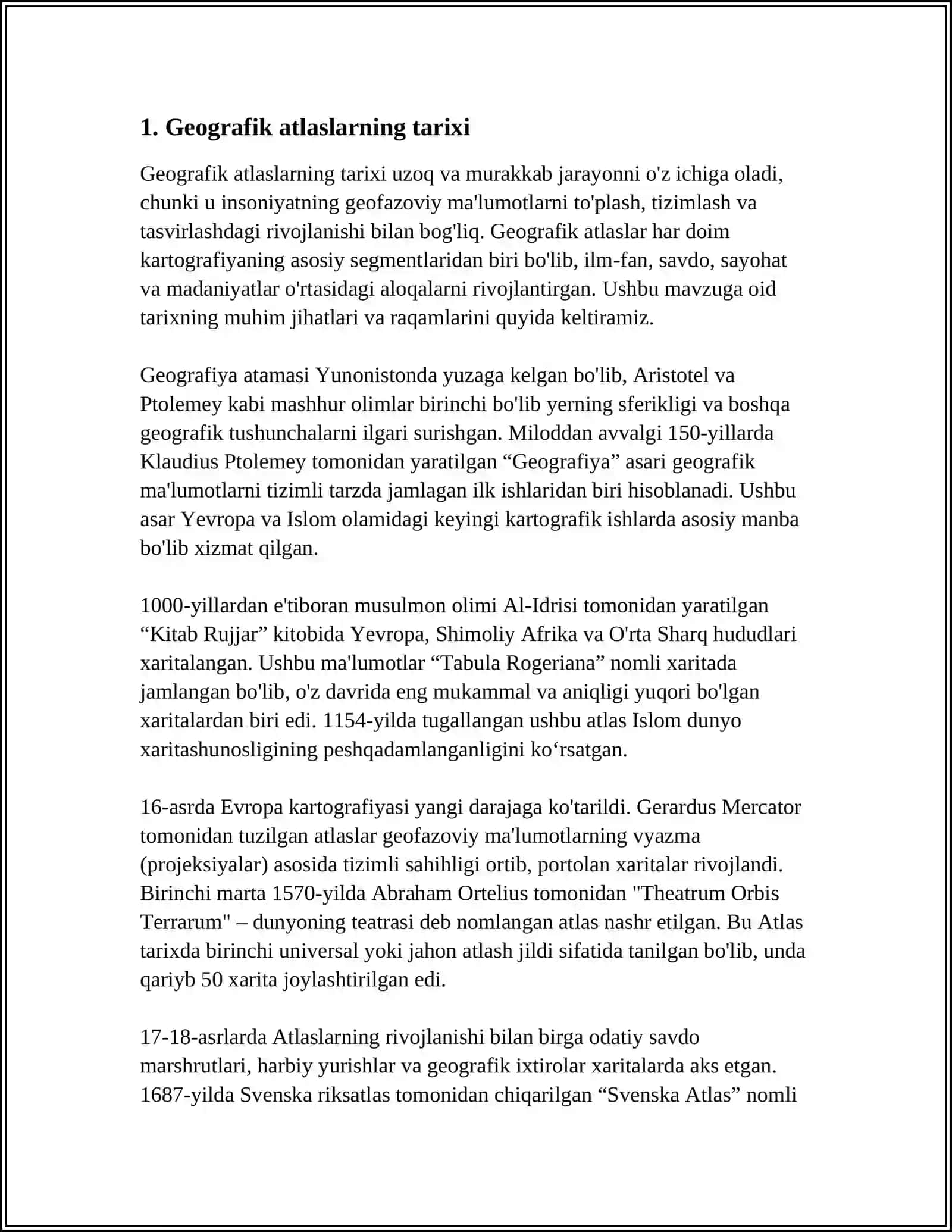GEOGRAFIK ATLASLARNI LOYHALASH VA TUZINSHNING XUSIYATLARI 3