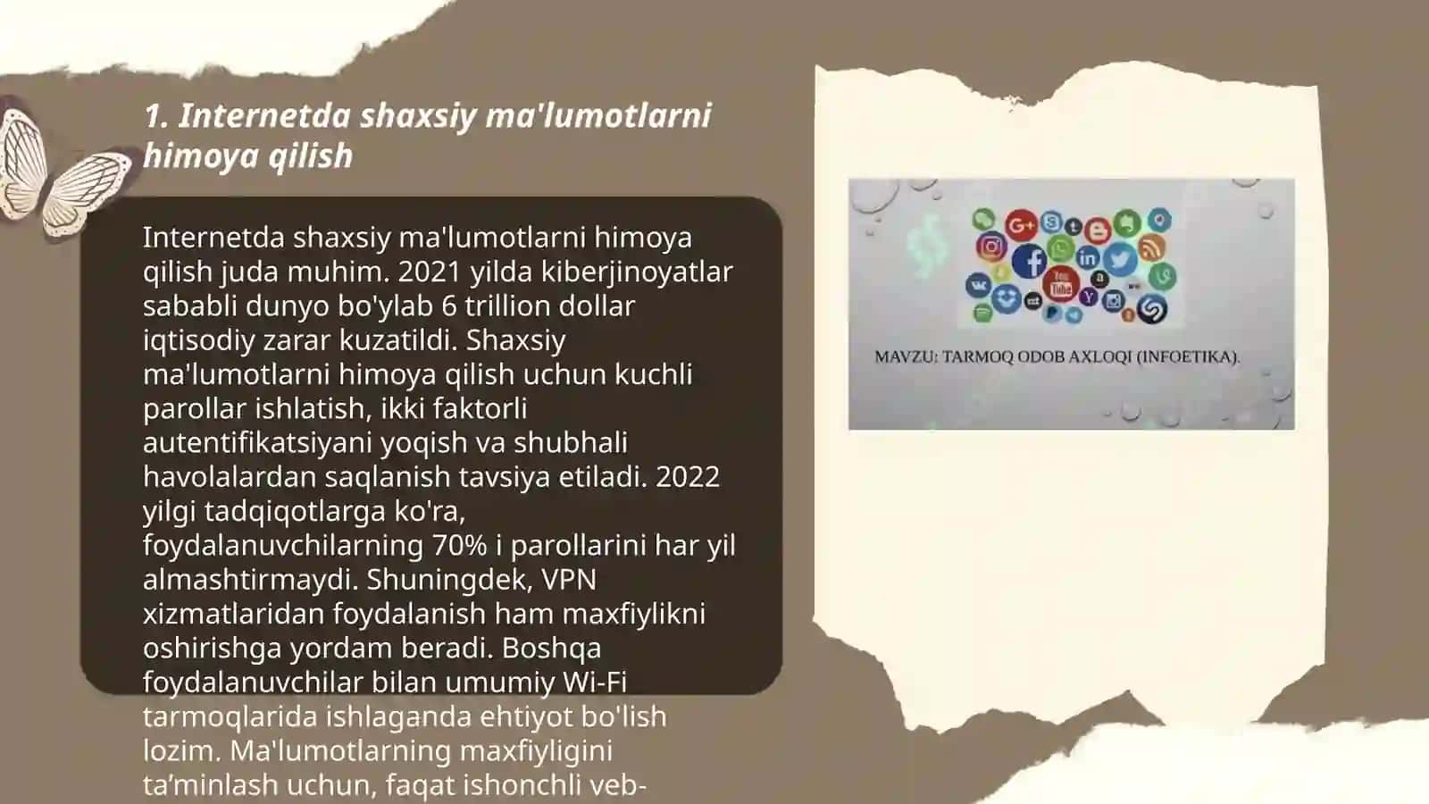 Tarmoq odob axloqi. (Infoetika) 3