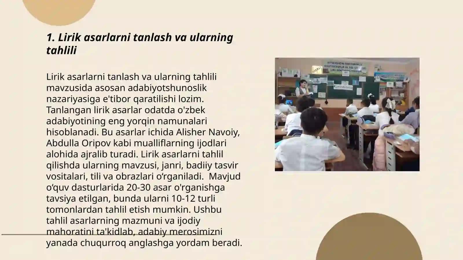 Boshlangʻich sinflarda lirik asarlar ustida ishlash uchun metodik tavsiyalar ishlab chiqish 3