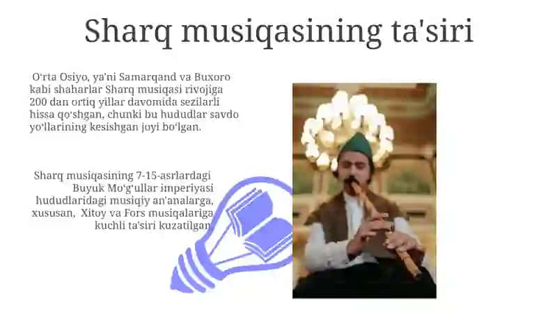 Sharq mamlakati musiqasi va madaniyatini yoritib berish 3