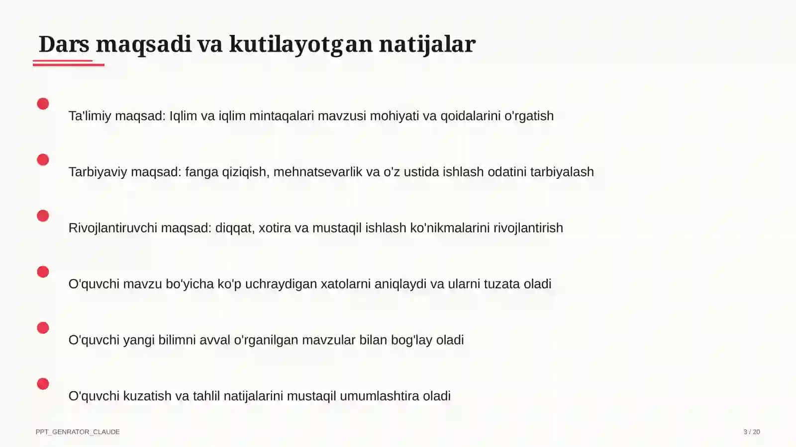 Iqlim va iqlim mintaqalari (6-sinf) 3