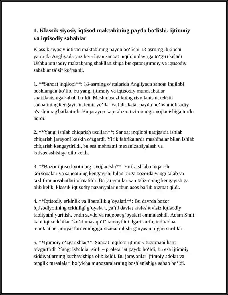 KLASSIK SIYOSIY IQTISOD MAKTABNING VUJUDGA KELISHI VA RIVOJLANISHI 3