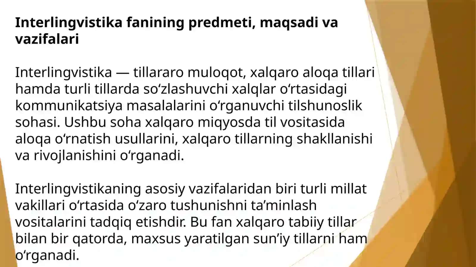 Interlingvistika. Xalqaro tabiiy va xalqaro sun’iy tillar 3