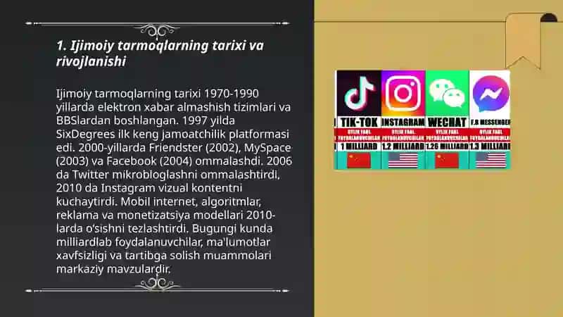 Ijimoiy tarmoqlar 3