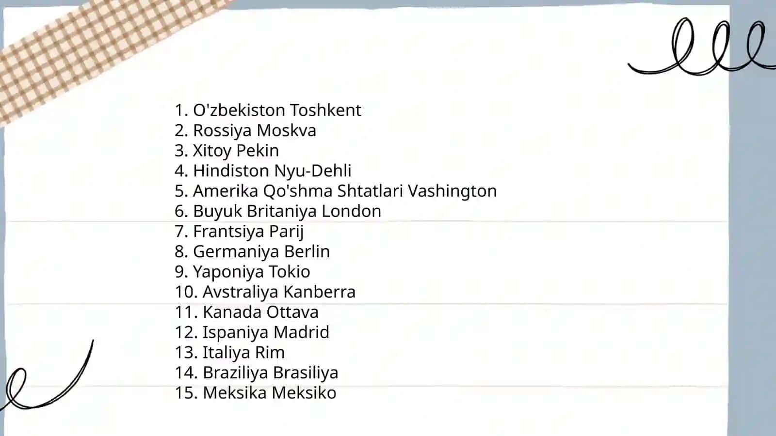 Dunyo mamlakatlari 3