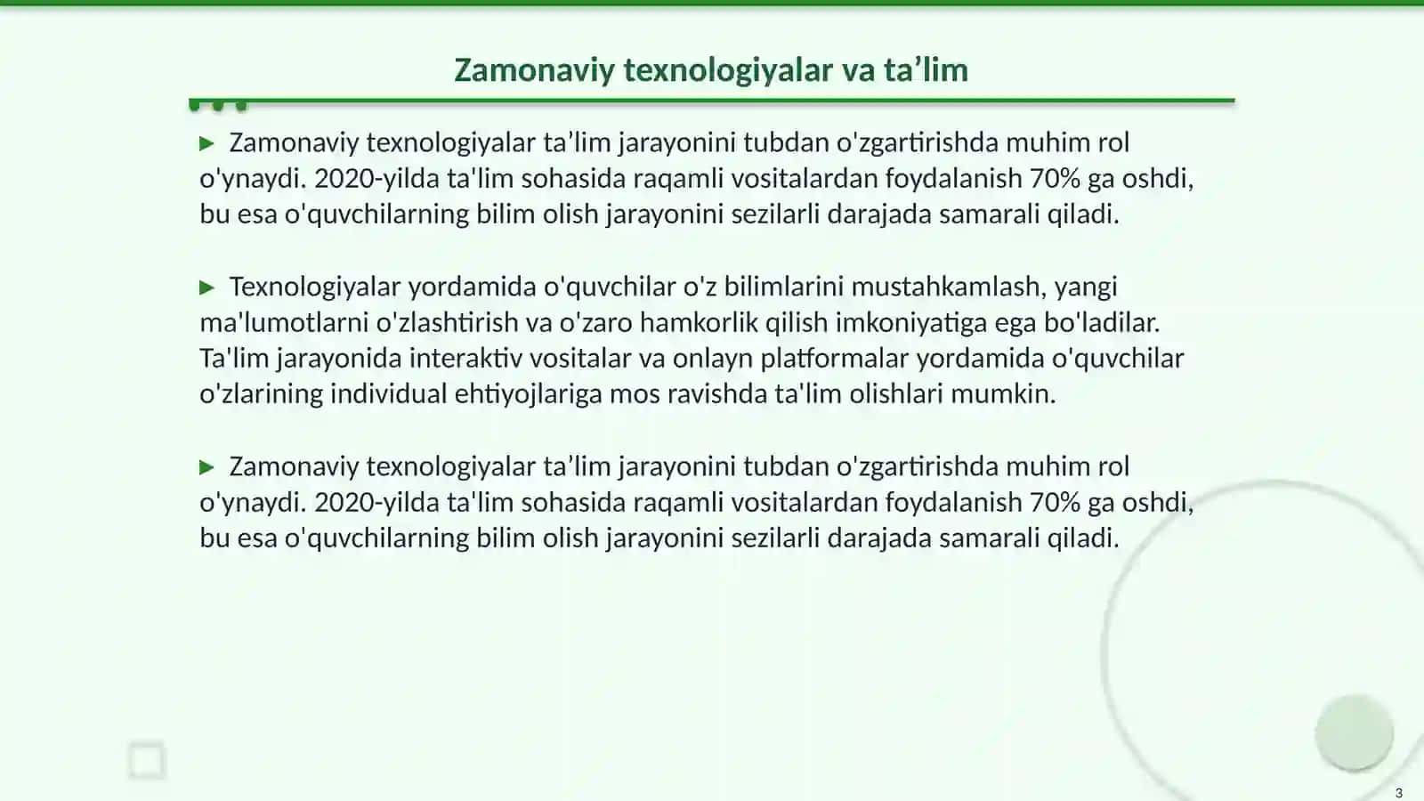 Zamonaviy texnologiyalar va taʼlim 3