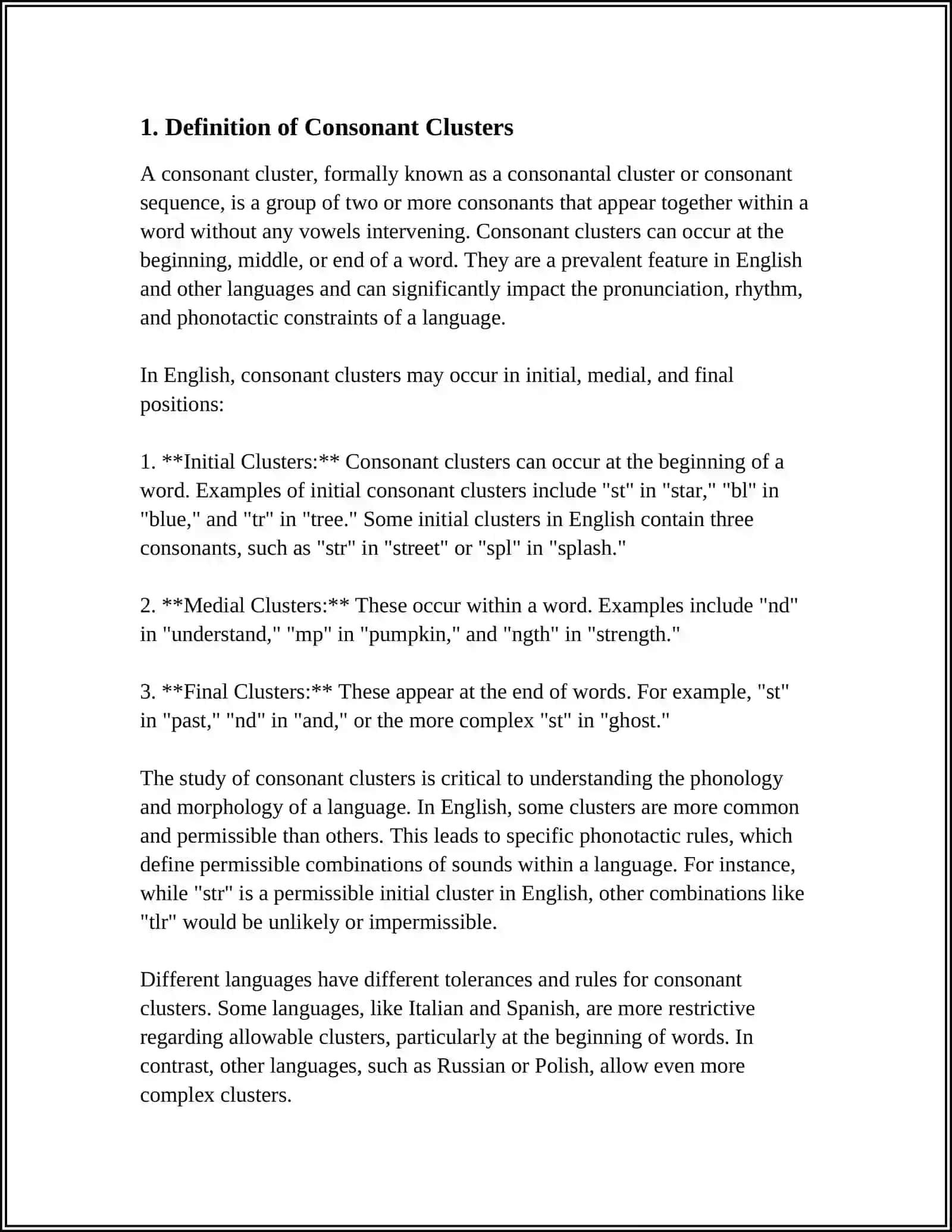 CONSONANT CLUSTER 3