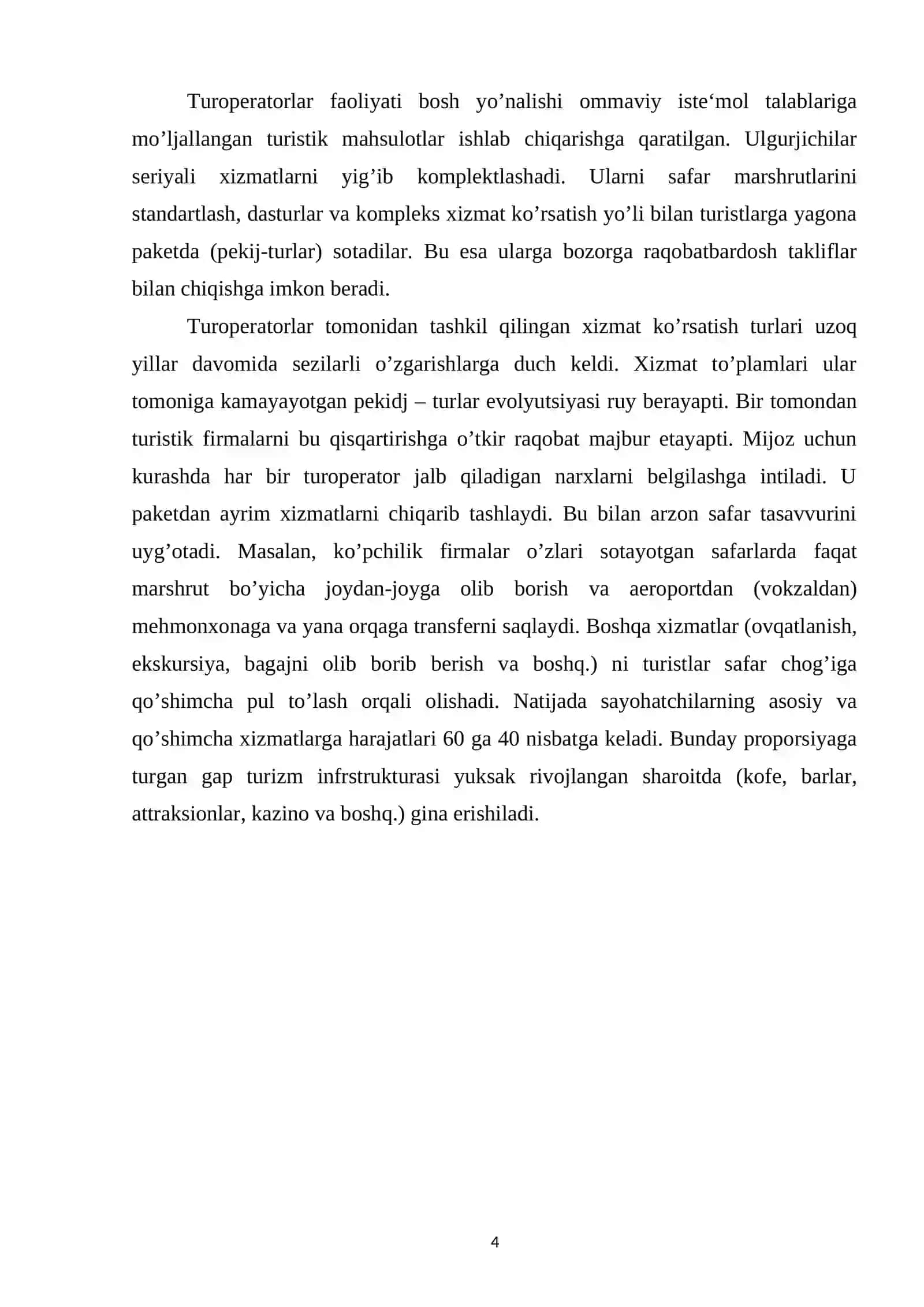 Turoperatorlik faoliyatida axborot texnologiyalarining o`rni 3