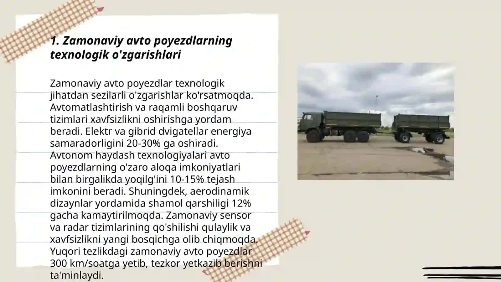 Zamonaviy rivojlangan davlatlarning avto poyezdlari va tirkamalari 3