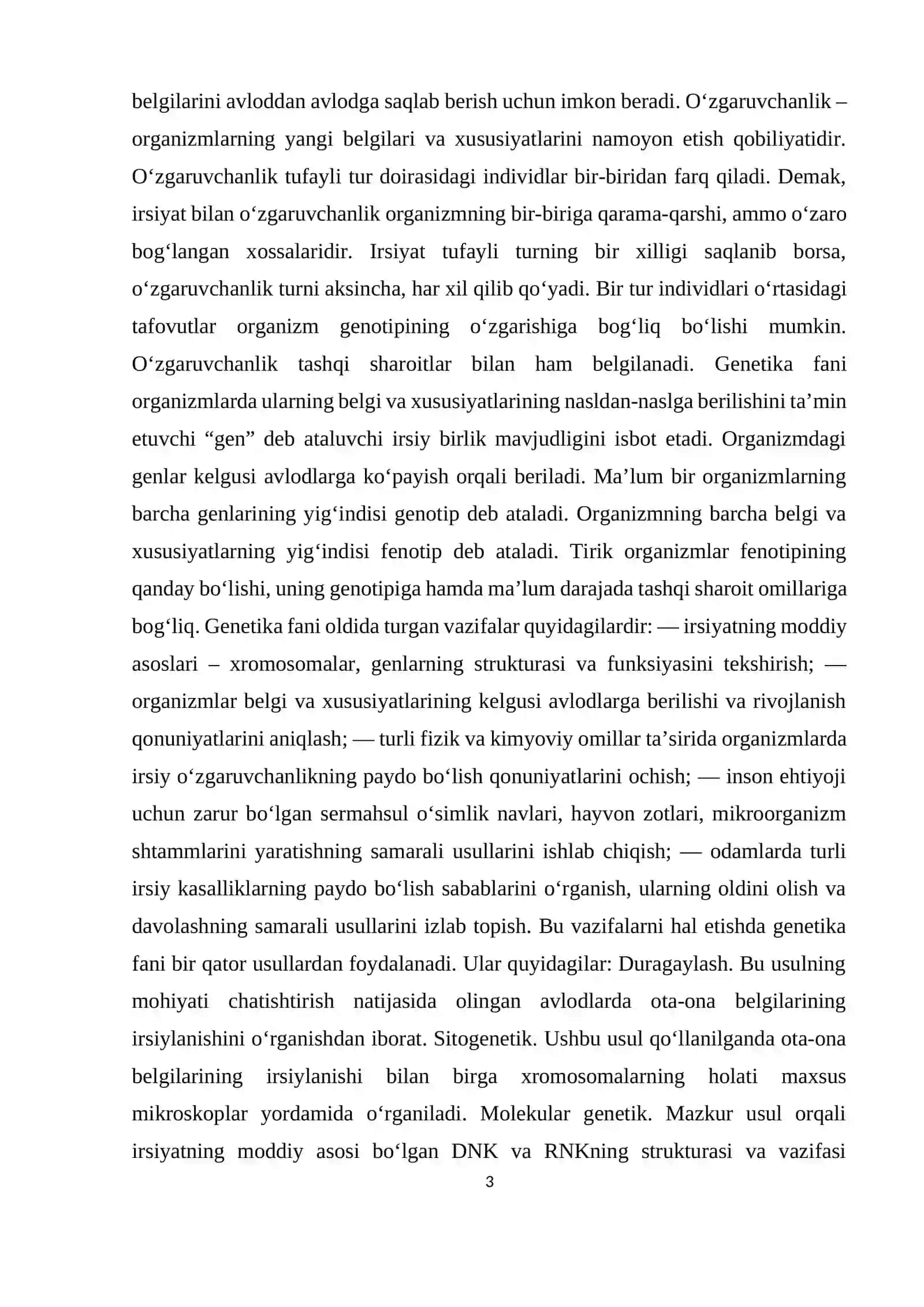 O`zbekistonda genetik tadqiqotlar natijasida zamonaviy genetikaning rivojlanishi 3