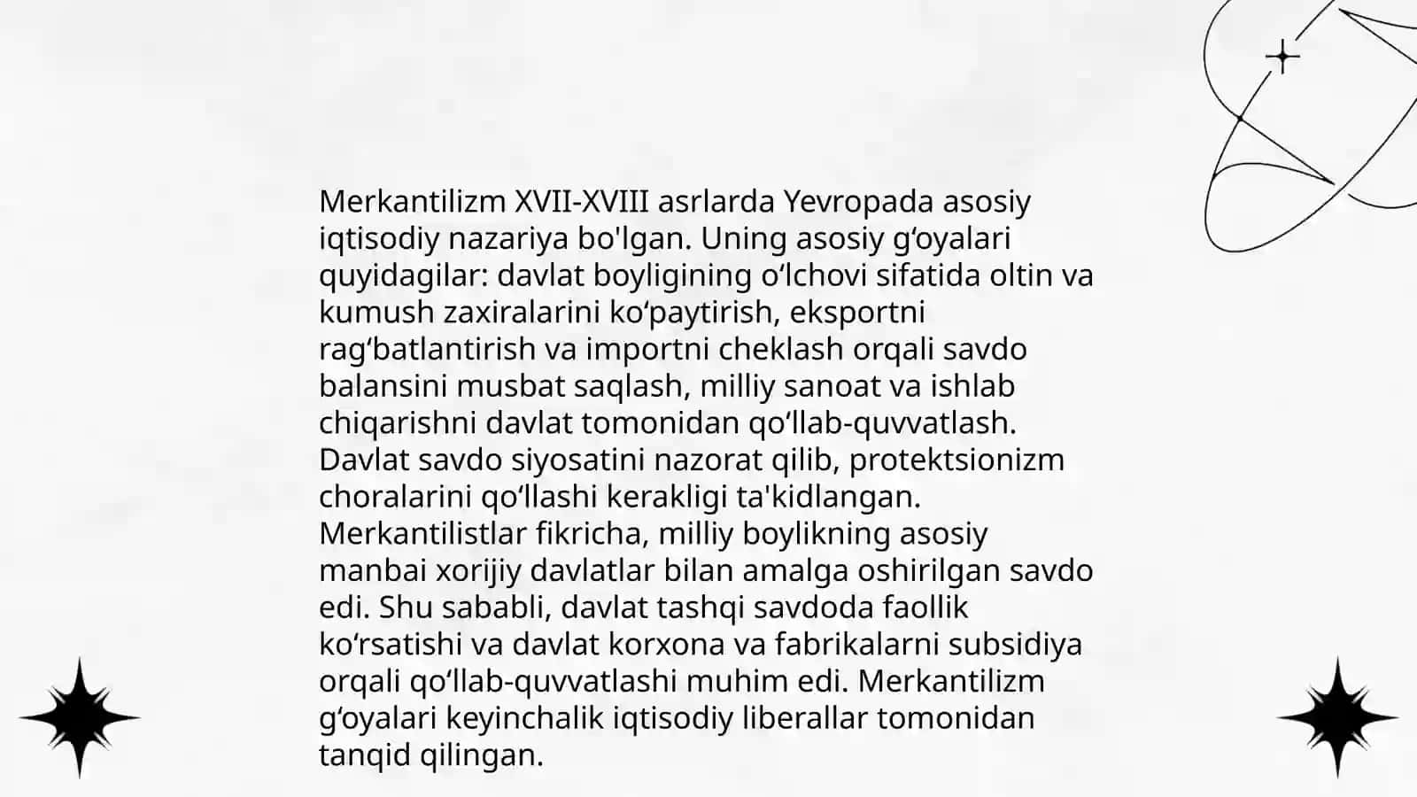 Rivojlangan merkantilizmning iqtisodiy taʼlimotlari 3
