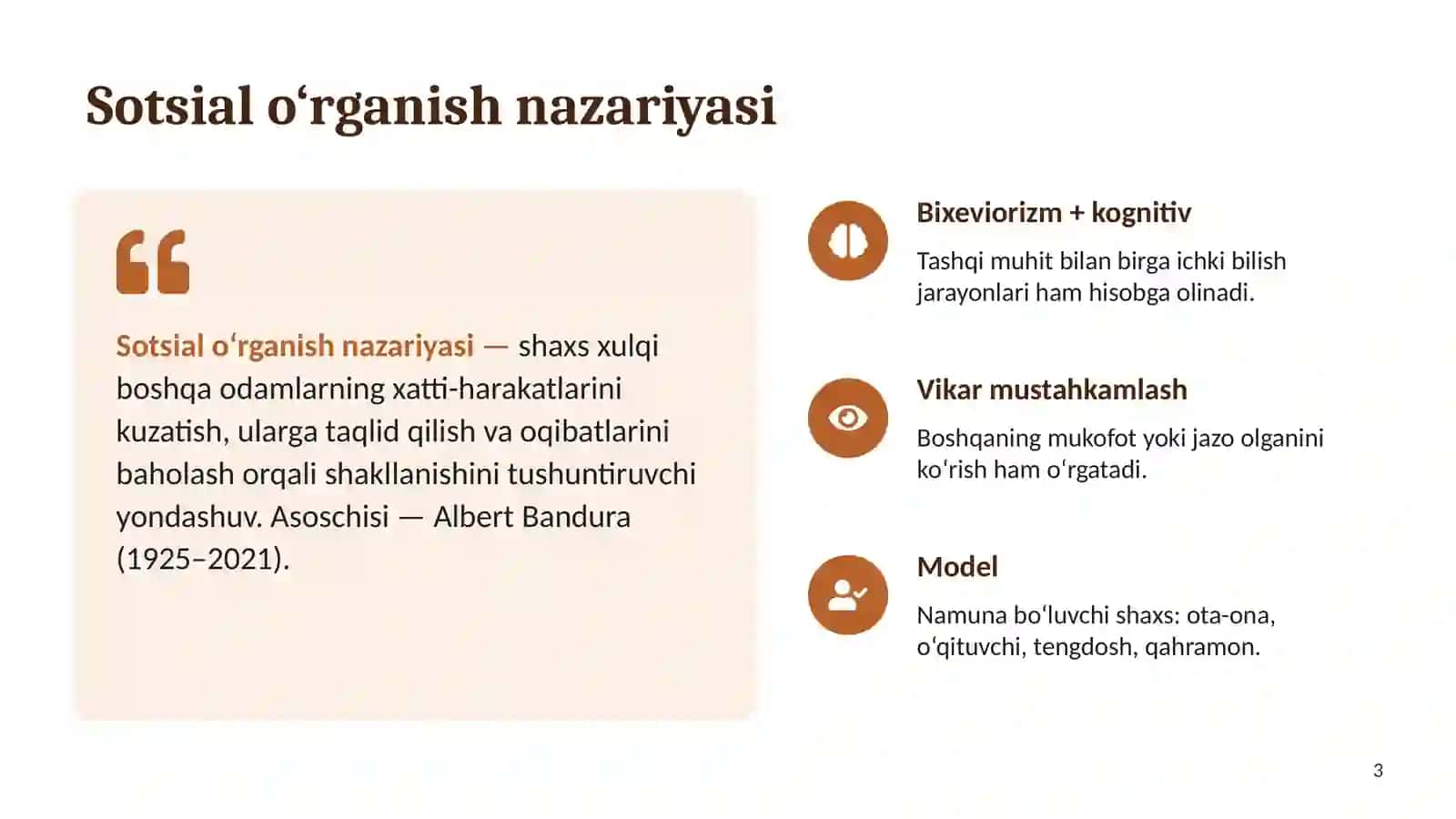 Sotsial o‘rganishlar nazariyasi 3