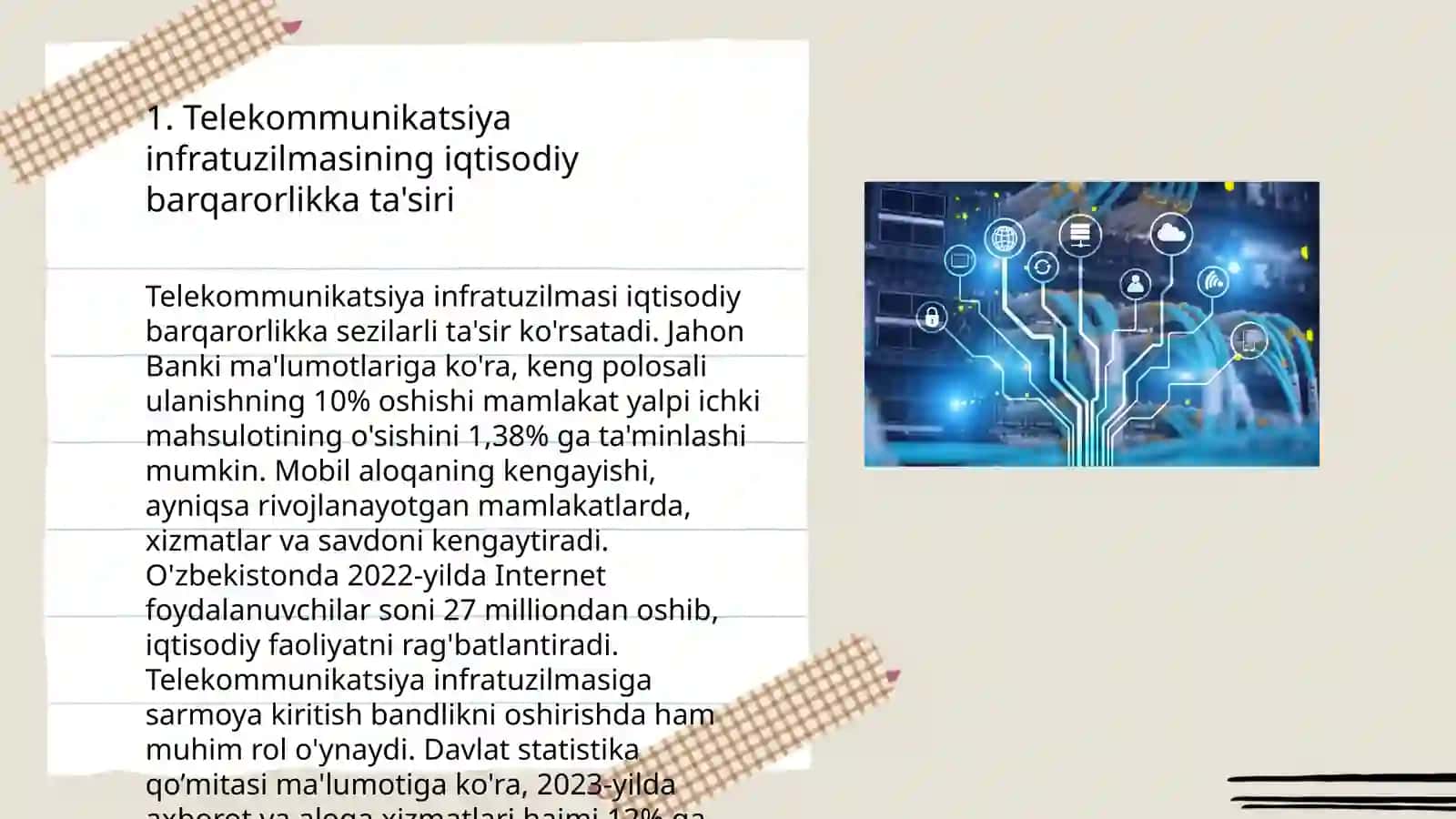 Telekommunikatsiya infratuzilmasining iqtisodiyotga ta'siri 3