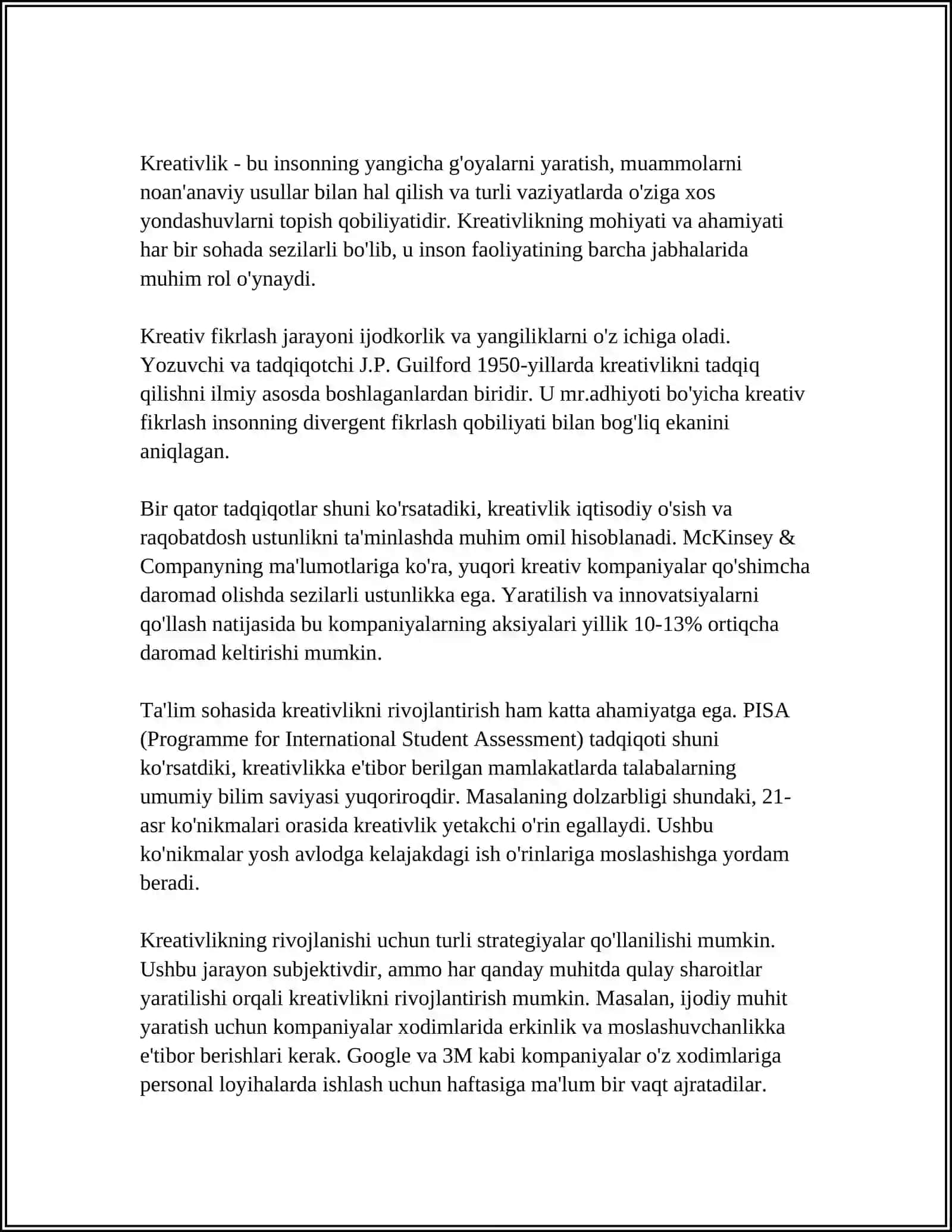 BO'LAJAK MUTAXASISLARDA KREATIVLIKNI SHAKLLANTIRISH 3