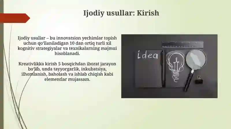 Ijodiy usullar 3