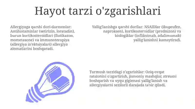 Allergiyaga Qarshi Dori-darmonlar: Turlari va Mexanizmlari 3