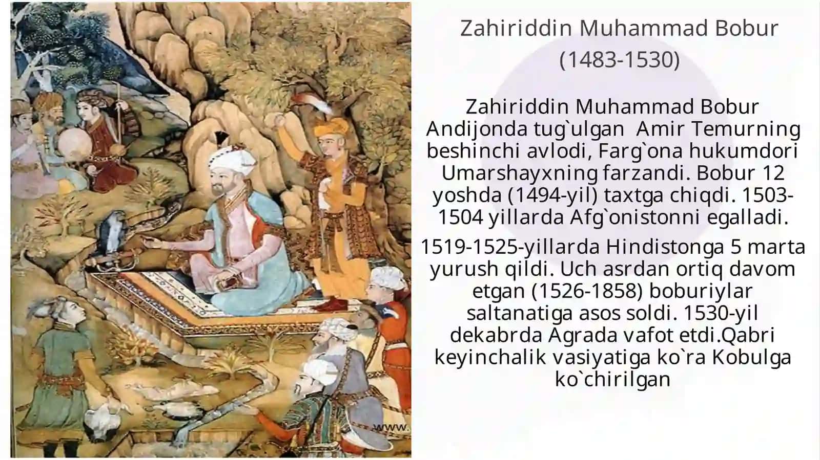 Zahiriddin Muhammad Bobur 3
