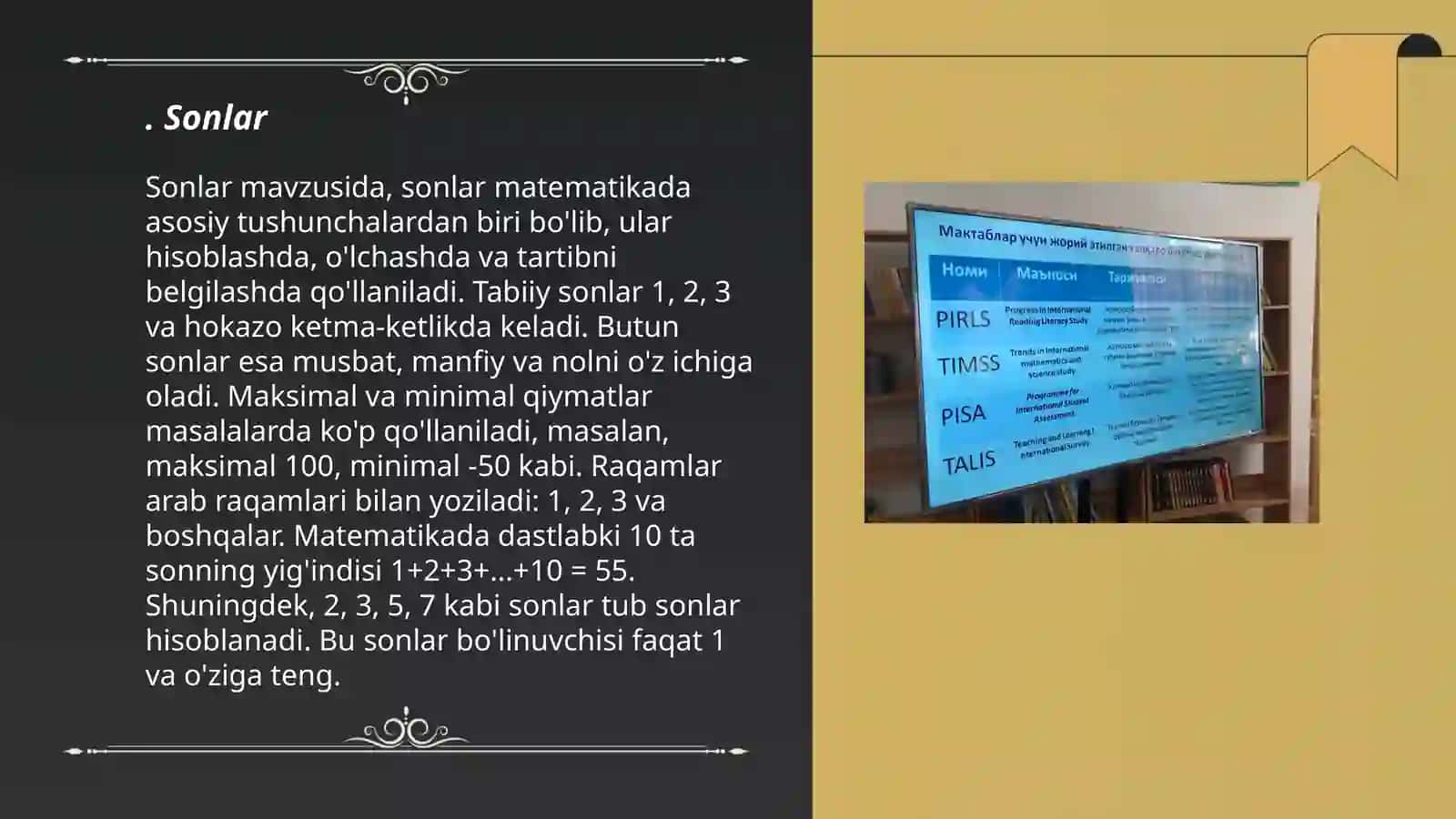 TIMSS xalqaro baholash dasturi doirasidagi baholash qamrovi 3