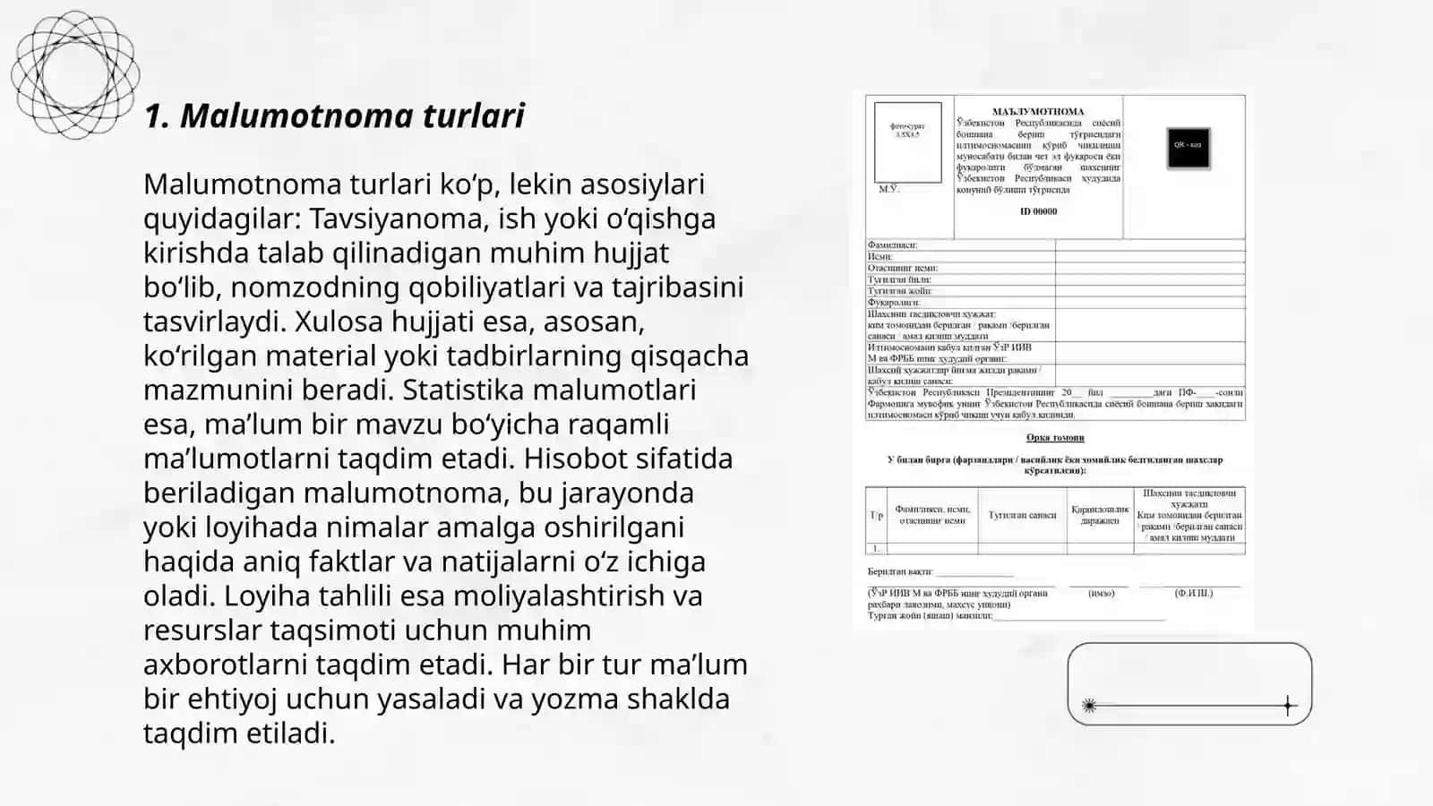 Malumotnoma va ishonchnoma turlari hamda rasmiylashtirish tartibi 3