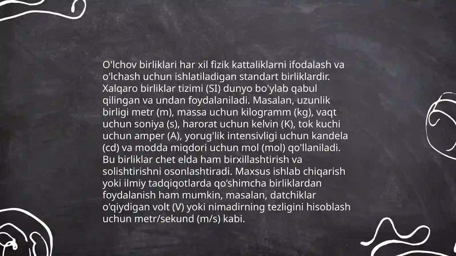 Oʻlchash tushunchalari va elementlari 3