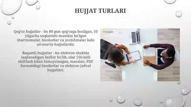 Hujjat turlari va ish yuritish asoslari 3