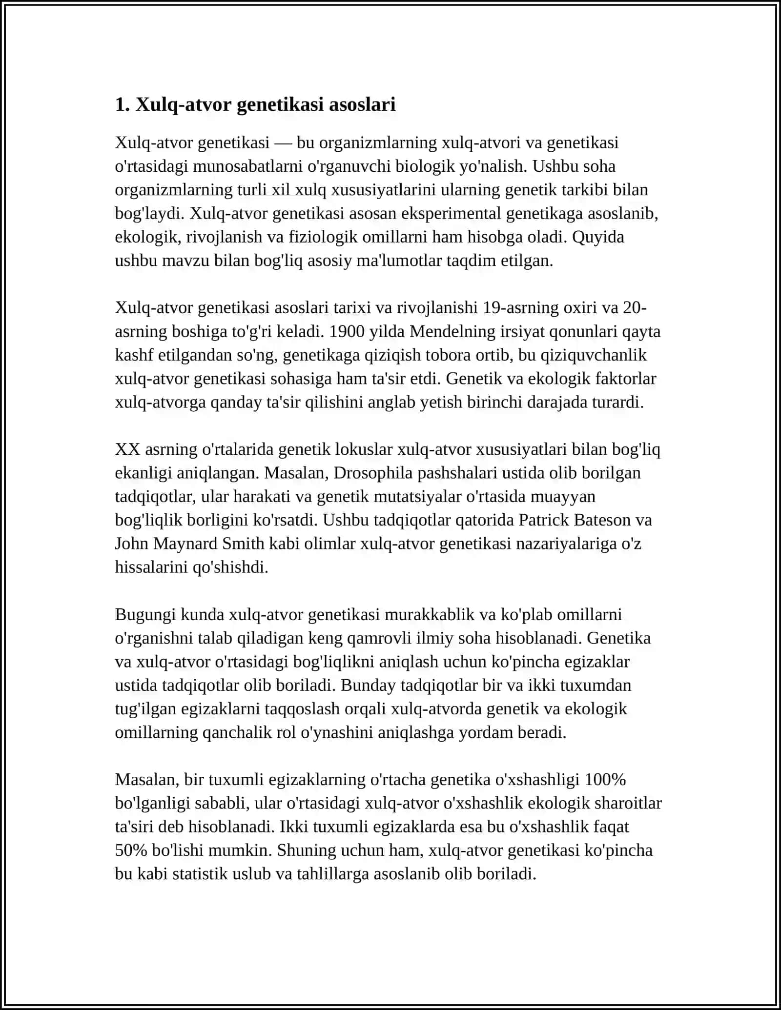 XULQ ATVOR GENETIKASI VA UNING HAYVONLAR MAHSULDORLIGI BILAN BOĜLIQLIGI 3