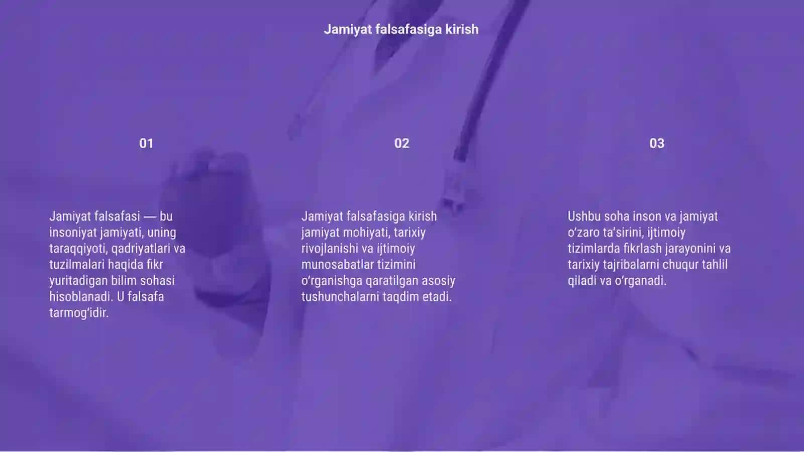 Jamiyat falsafasi 3