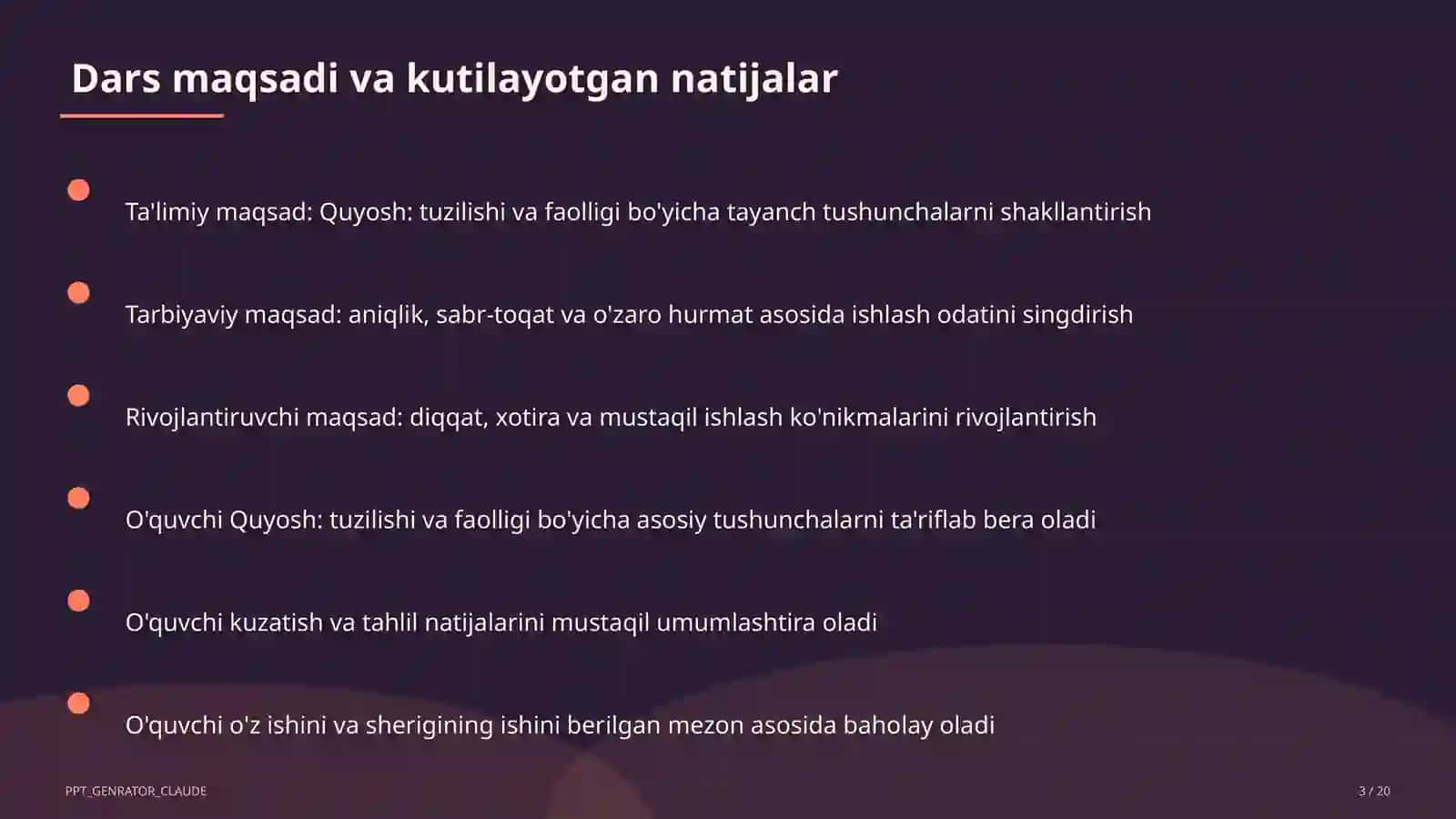 Quyosh: tuzilishi va faolligi (11-sinf) 3
