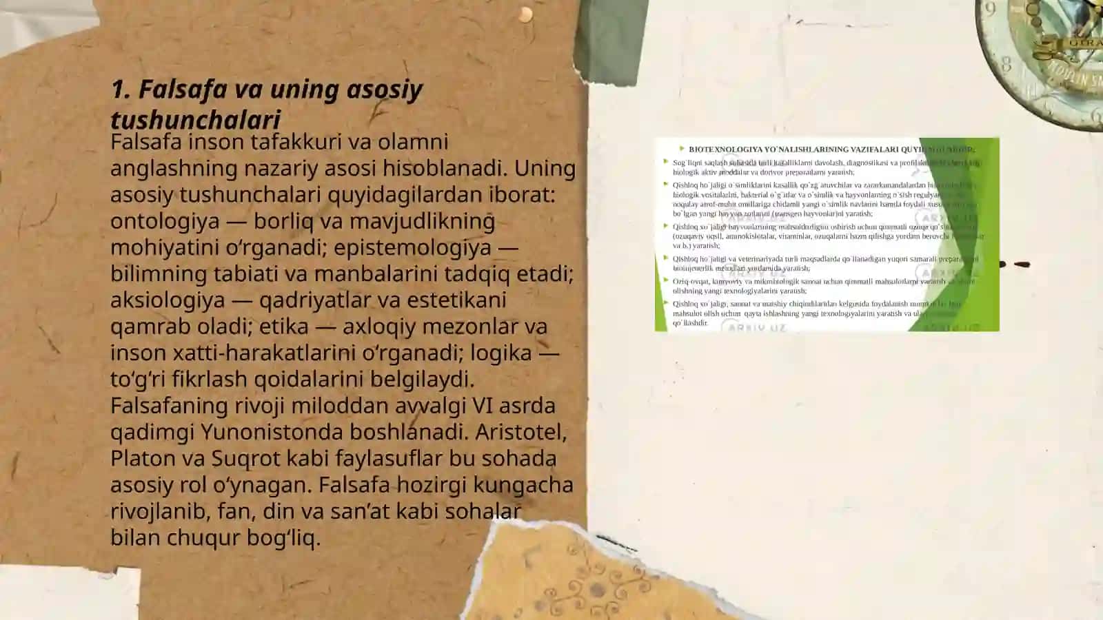 Falsafa fanining predmeti, mazmuni va jamiyatdagi roli 3