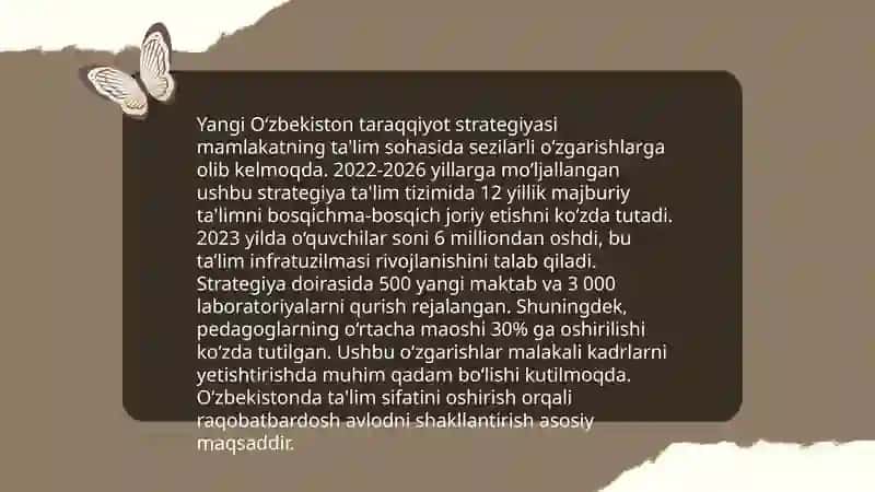 Yangi O‘zbekiston taraqqiyot strategiyasining pedagogikaga ta'siri 3