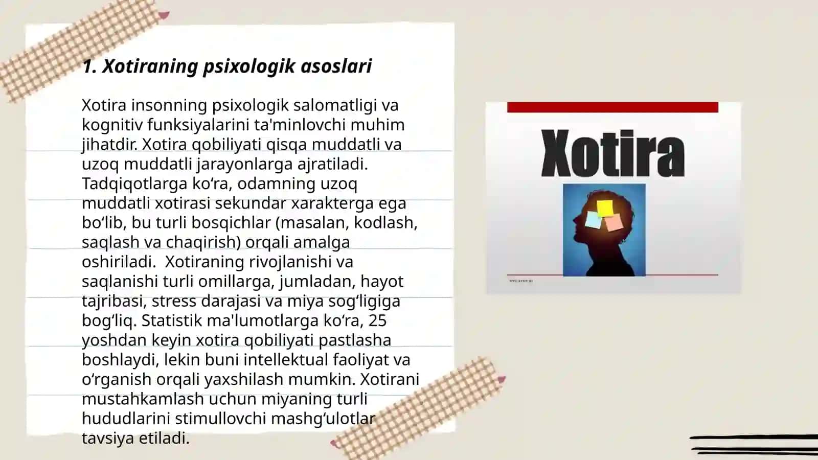 Xotira va tafakkur 3