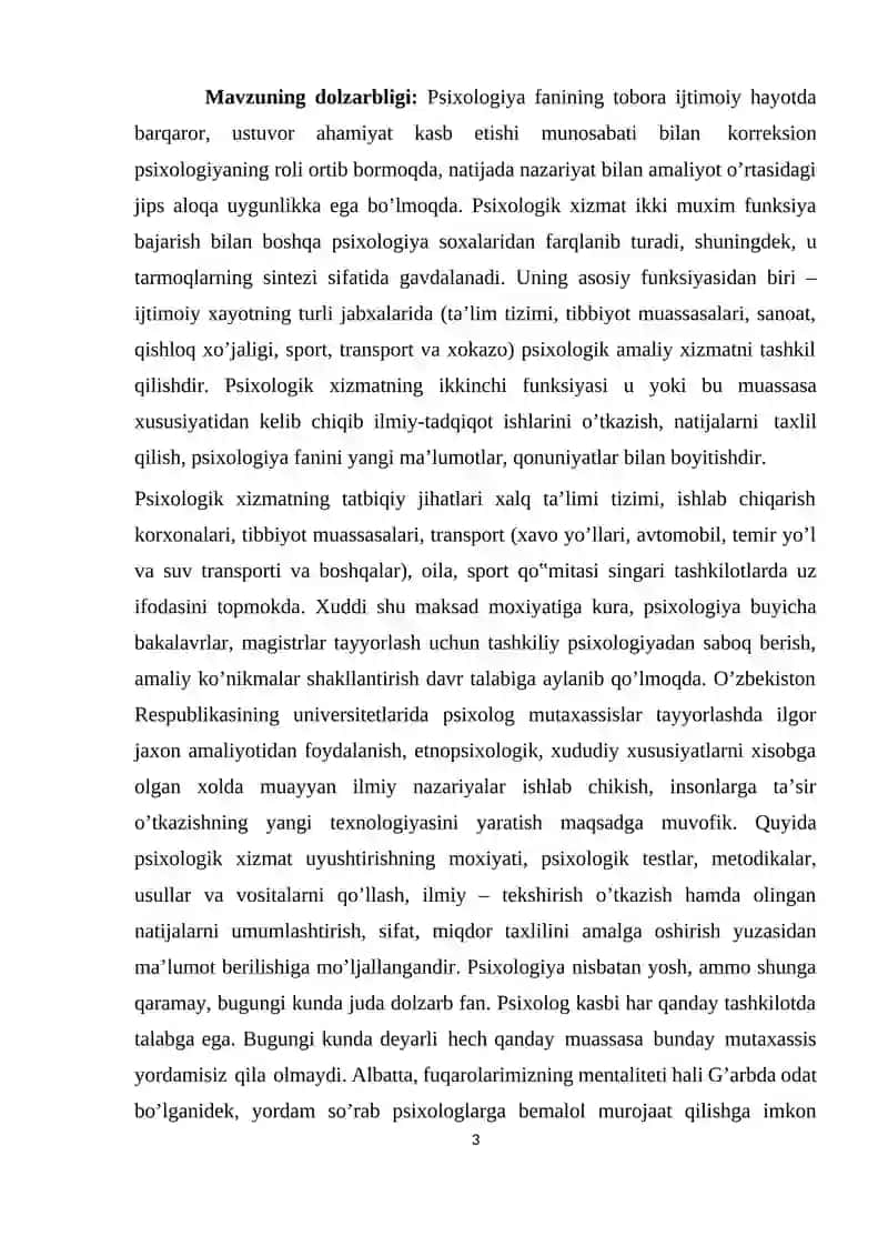 "Ijtimoiy sohalarda psixologik xizmatning rivojlanishi" 3
