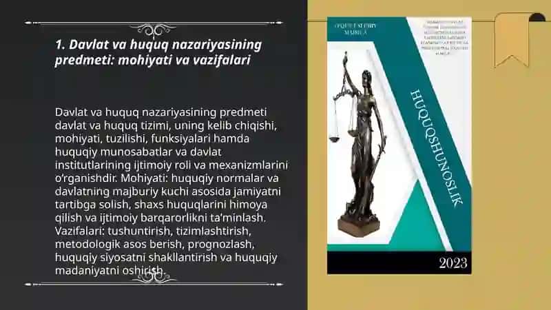 Davlat va huquq nazariyasining predmeti va metodlari 3