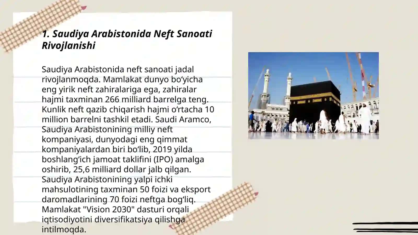 Saudiya Arabistonida Neft Sanoati Rivojlanishi 3