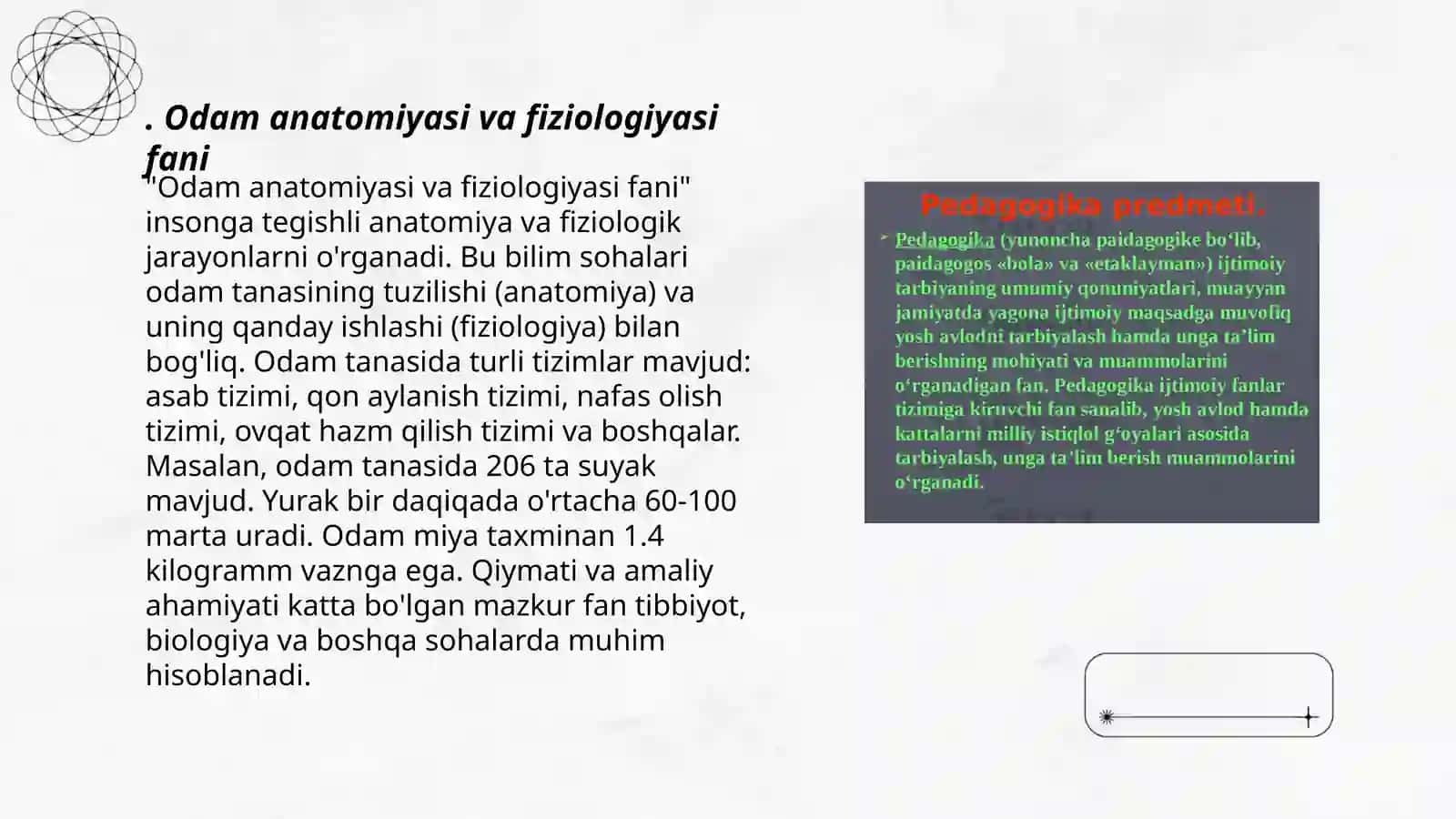 Odam anatomiyasi va fiziologiyasi fani 3