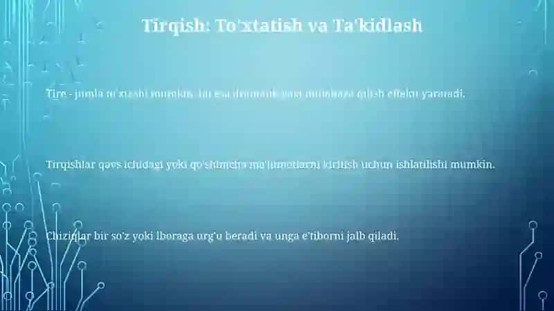 Tinish belgilarining uslubiy vazifasi 3