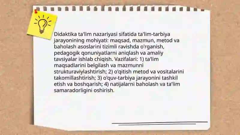 Didaktika pedagogik taʼlim nazariyasi sifatida 3