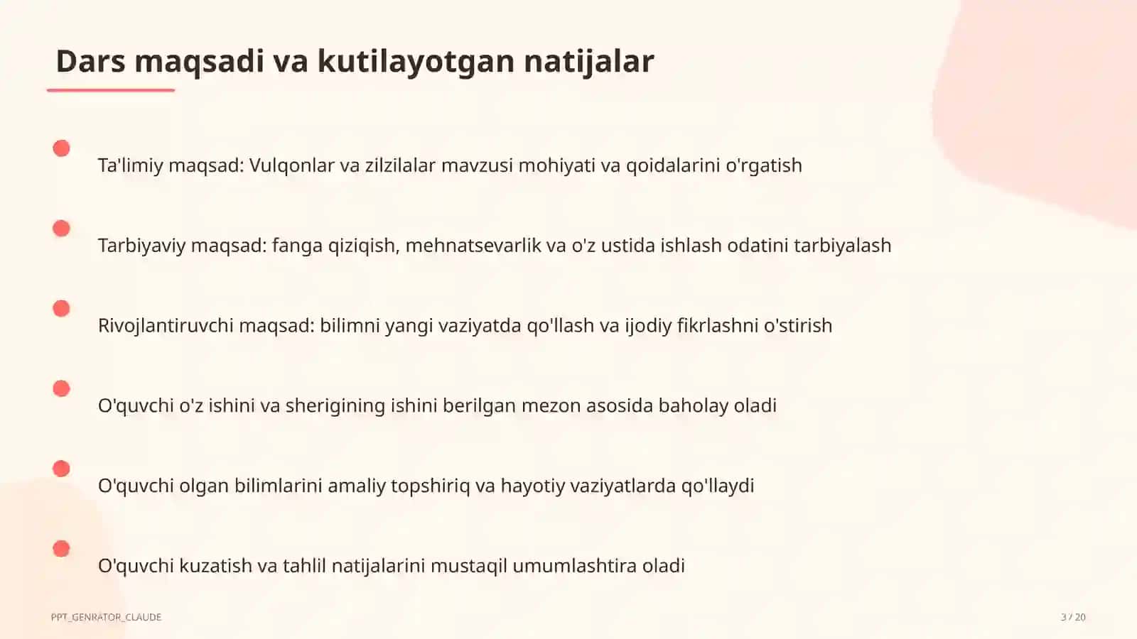 Vulqonlar va zilzilalar (5-sinf) 3