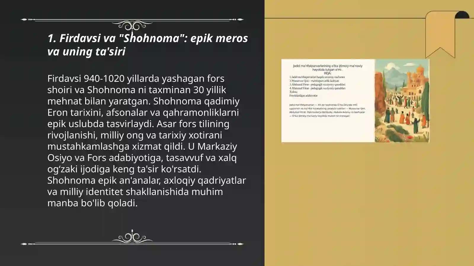 Sharq adabiyoti namoyandalari va ularning asarlari 3