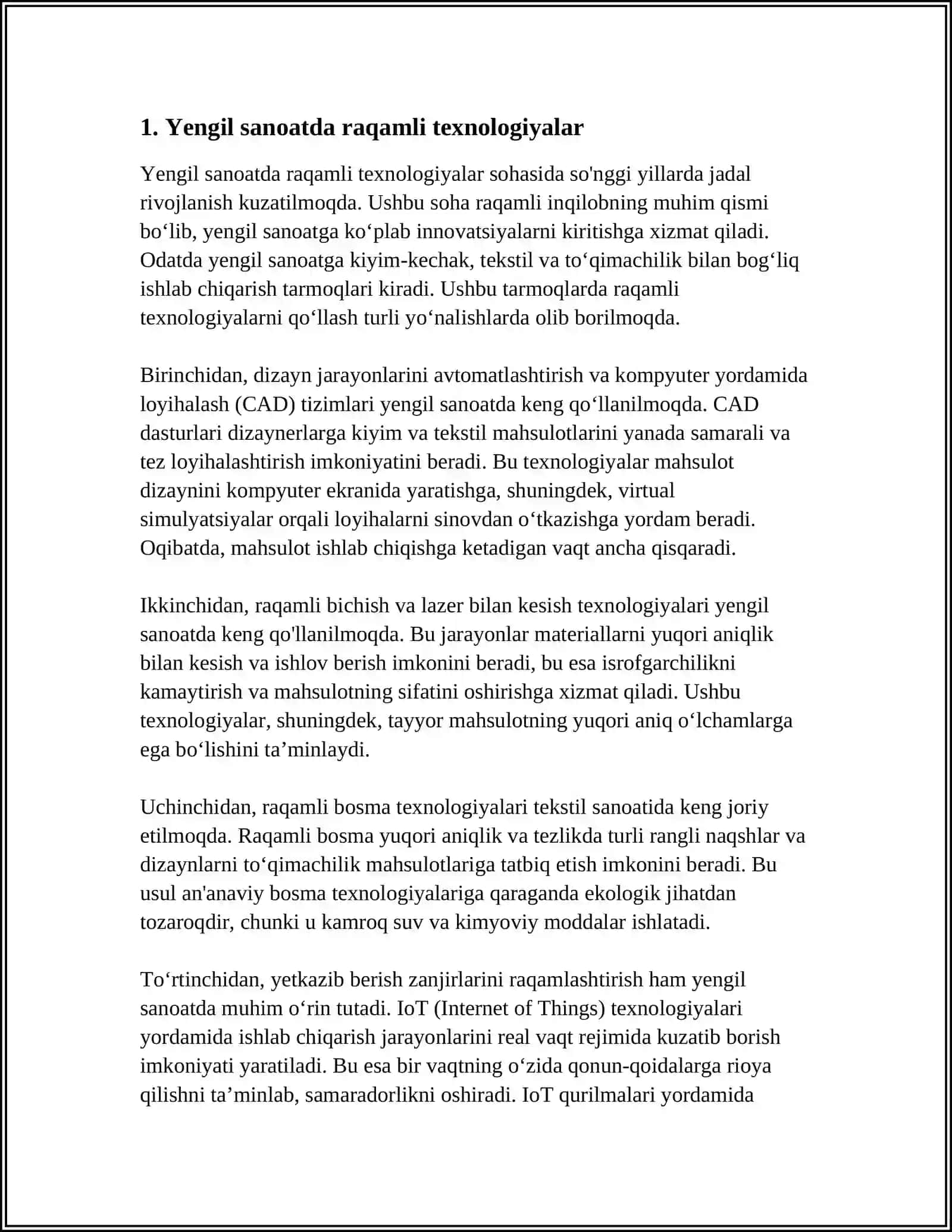 YENGIL SANOATDA RAQAMLI TEXNOLOGIYALAR 3