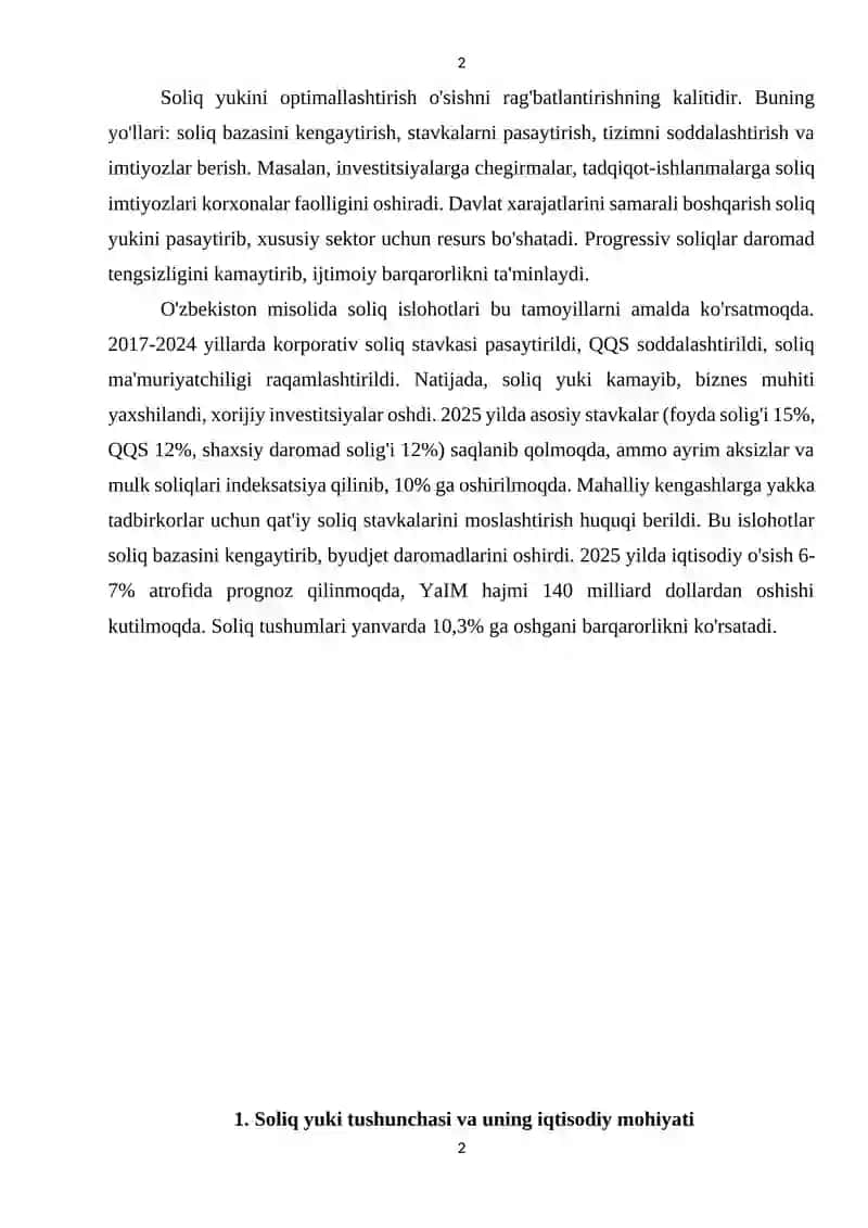 Soliq yuki va uning iqtisodiy o'sishga ta'siri 3