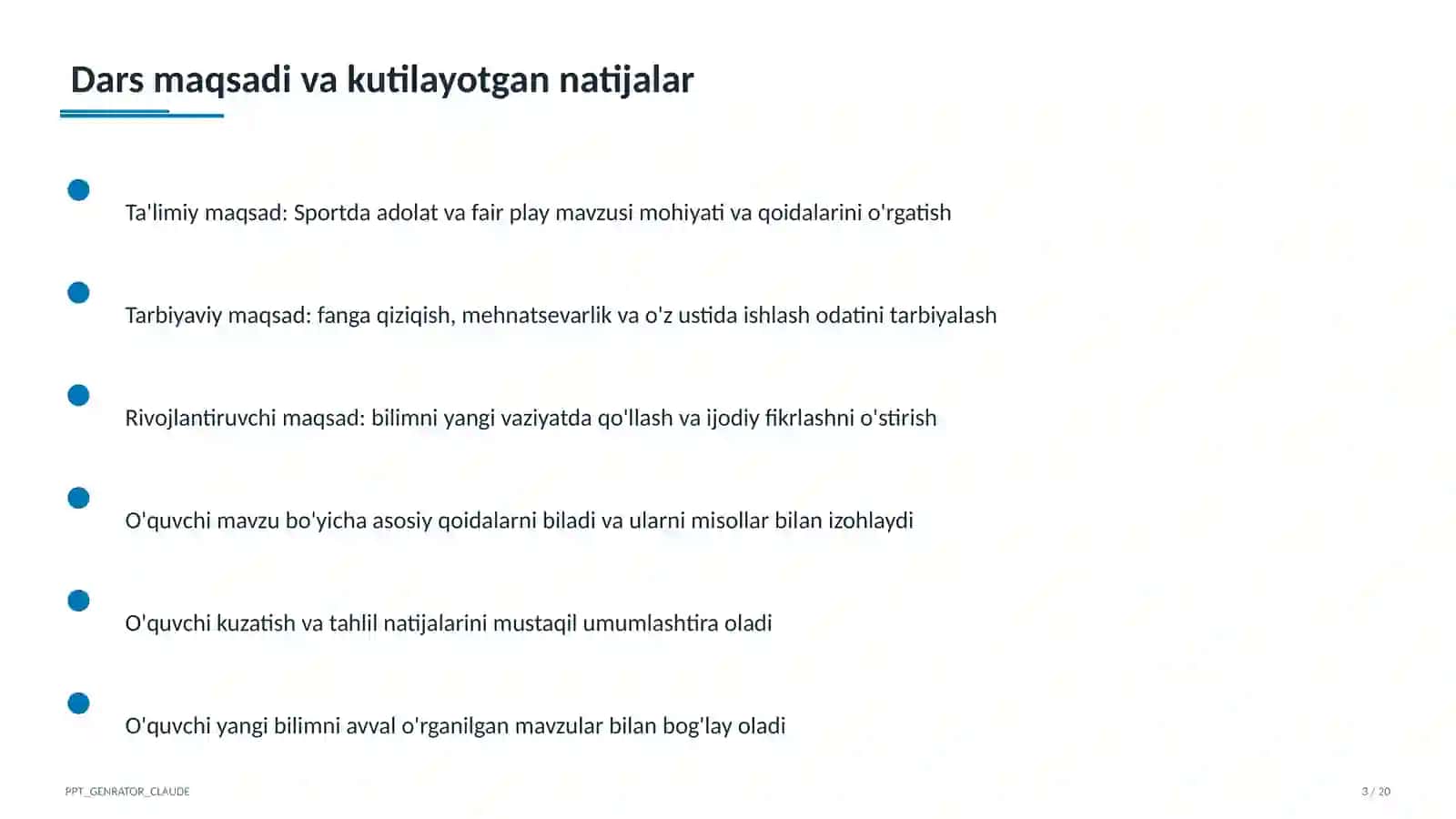 Sportda adolat va fair play (10-sinf) 3