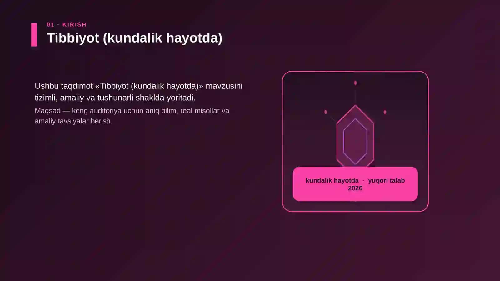 Tibbiyot (kundalik hayotda) 3
