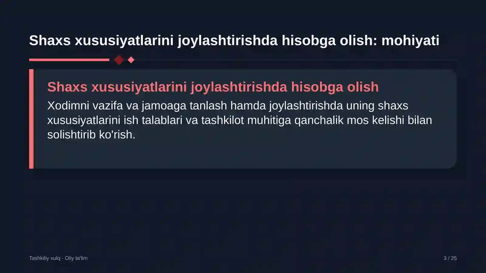 Echkichilikda shaxs xususiyatlarini xodimlarni joylashtirishda hisobga olish 3