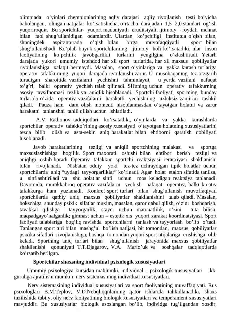 Sportchi shaxsining psixologik jabxalari 3
