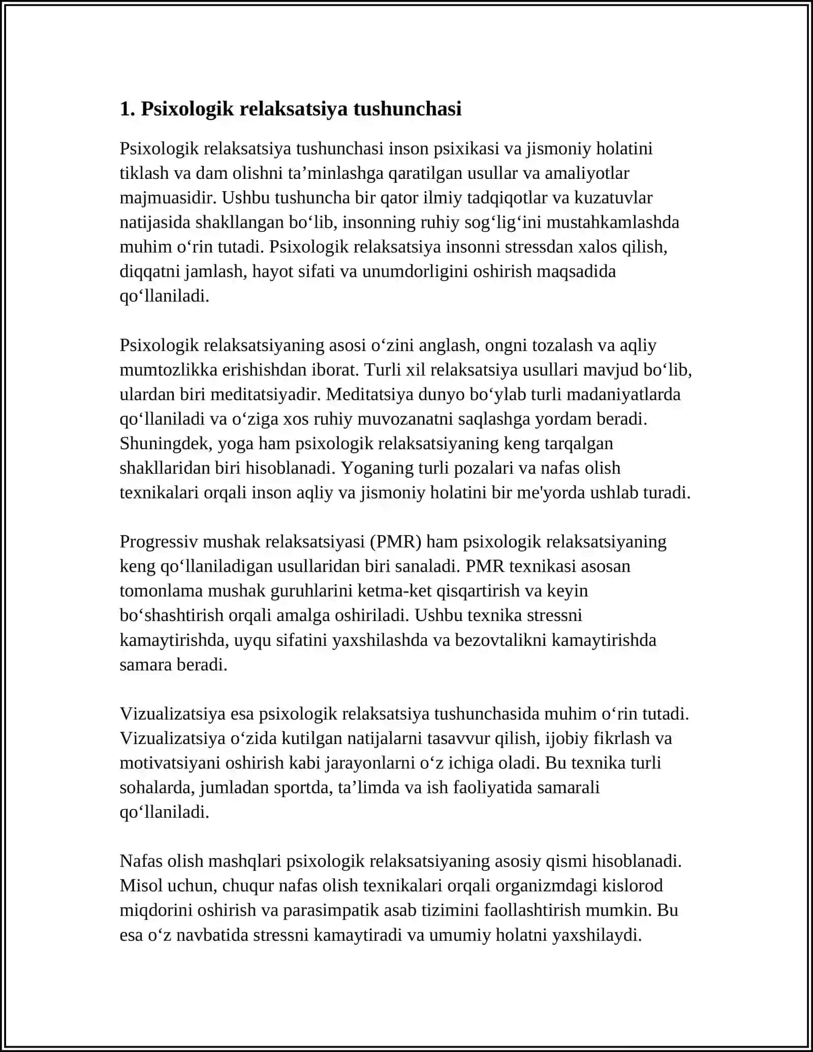 MEHNAT FAOLIYATIDA PSIXOLOGIK RELAKSATSIYA METODLARINING AHAMIYATI 3