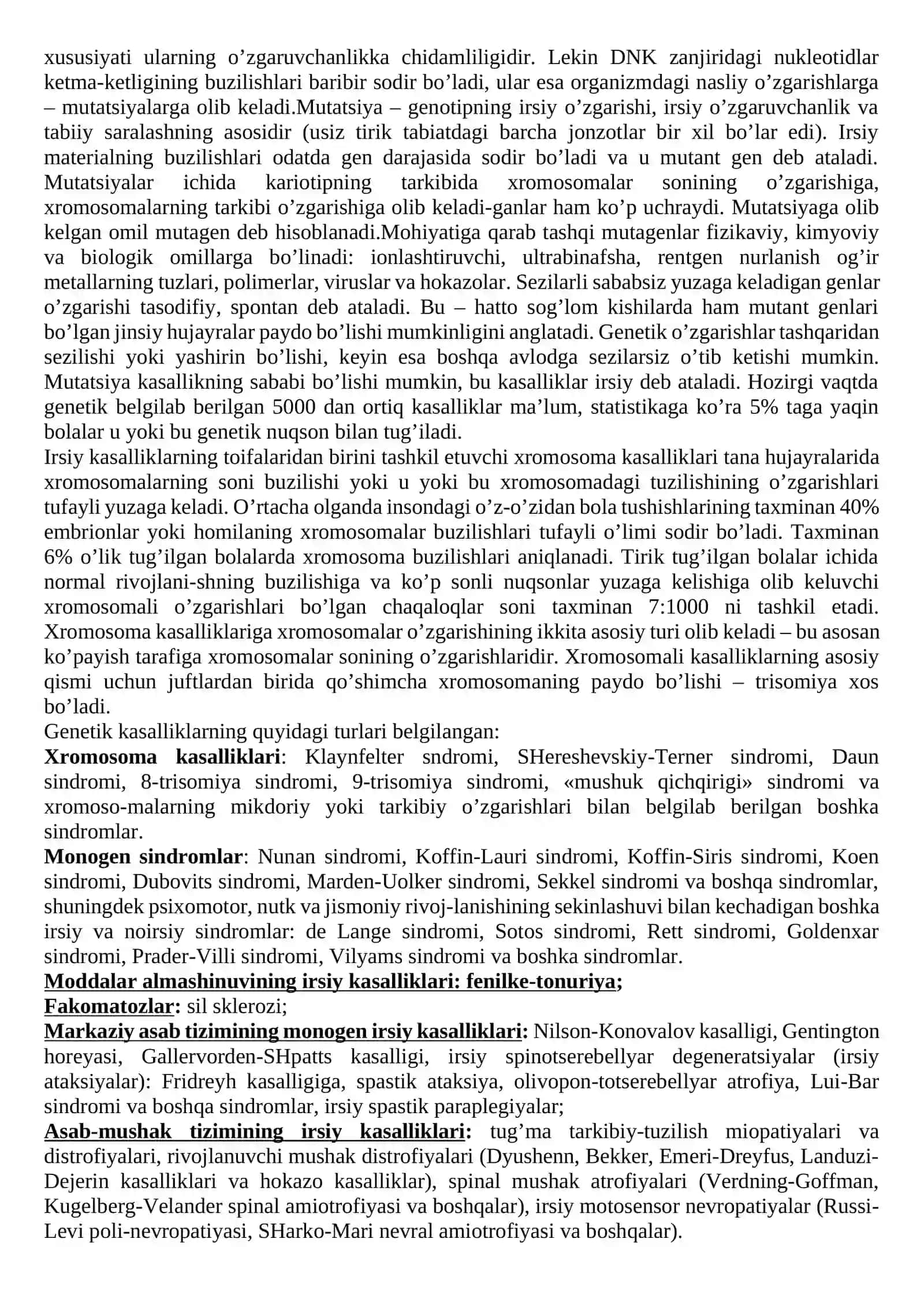 Yaqin qarindоshlar оrasidagi nikоh va g nоgirоn bоla tug’ilishi va uni оldini оlish. Doun sindromi 3
